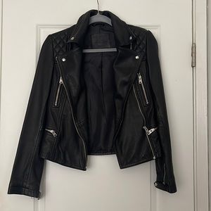 All Saints Leather Black Jacket